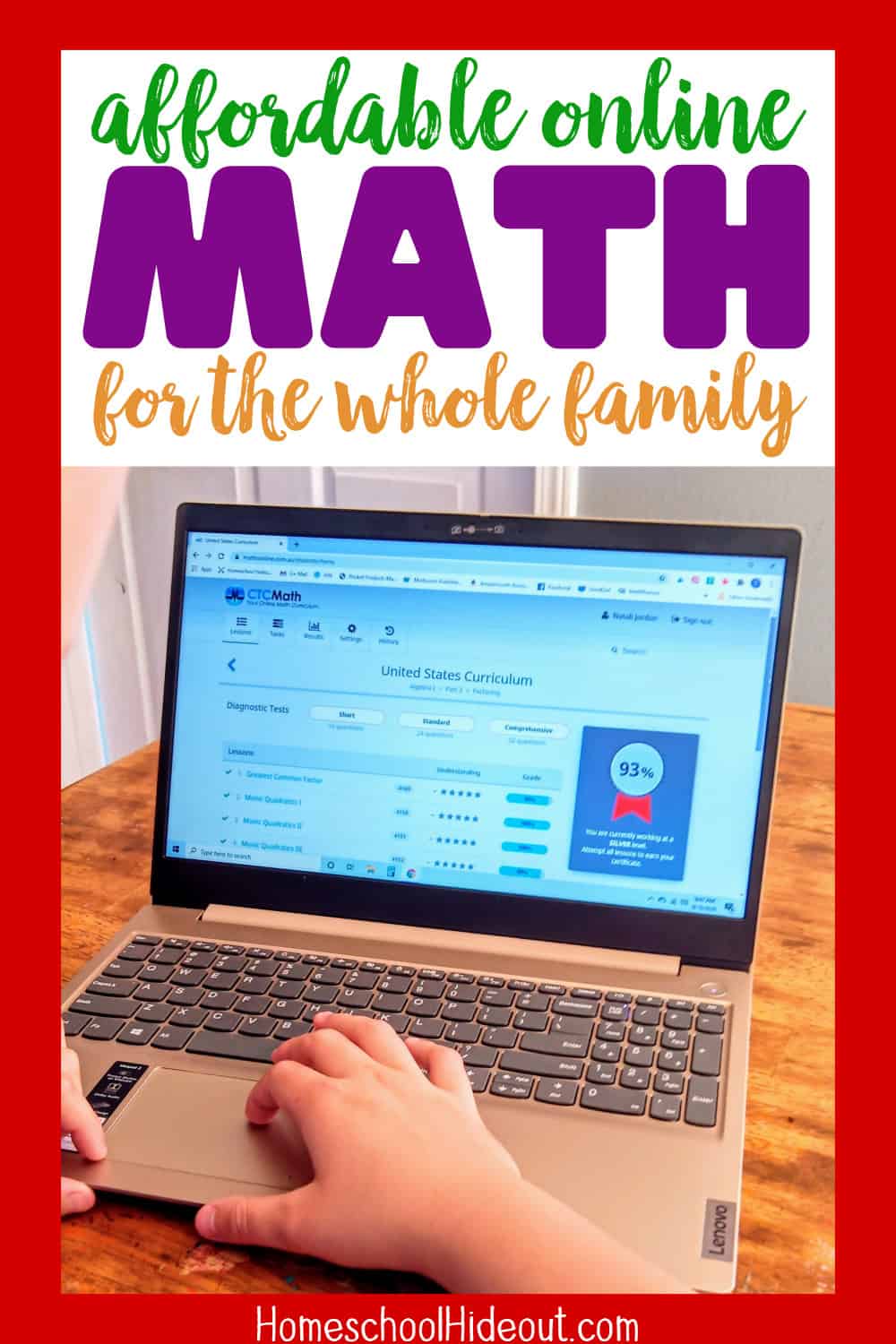 This CTCMath review just saved us a ton of money! Who knew there were online lessons for the entire family for so darn cheap!?!