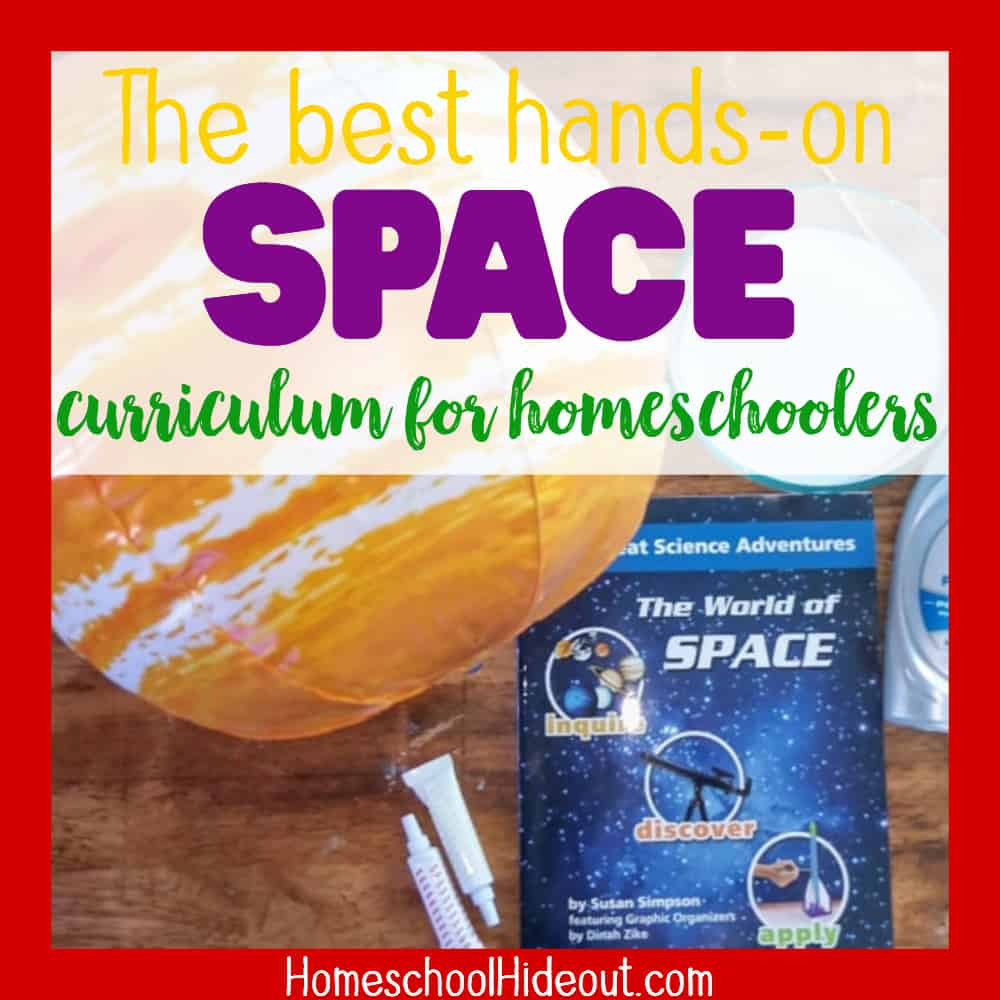 This is the most fun space curriculum for homeschoolers I've ever found! Hands-on experiments, books, activities and so much more!