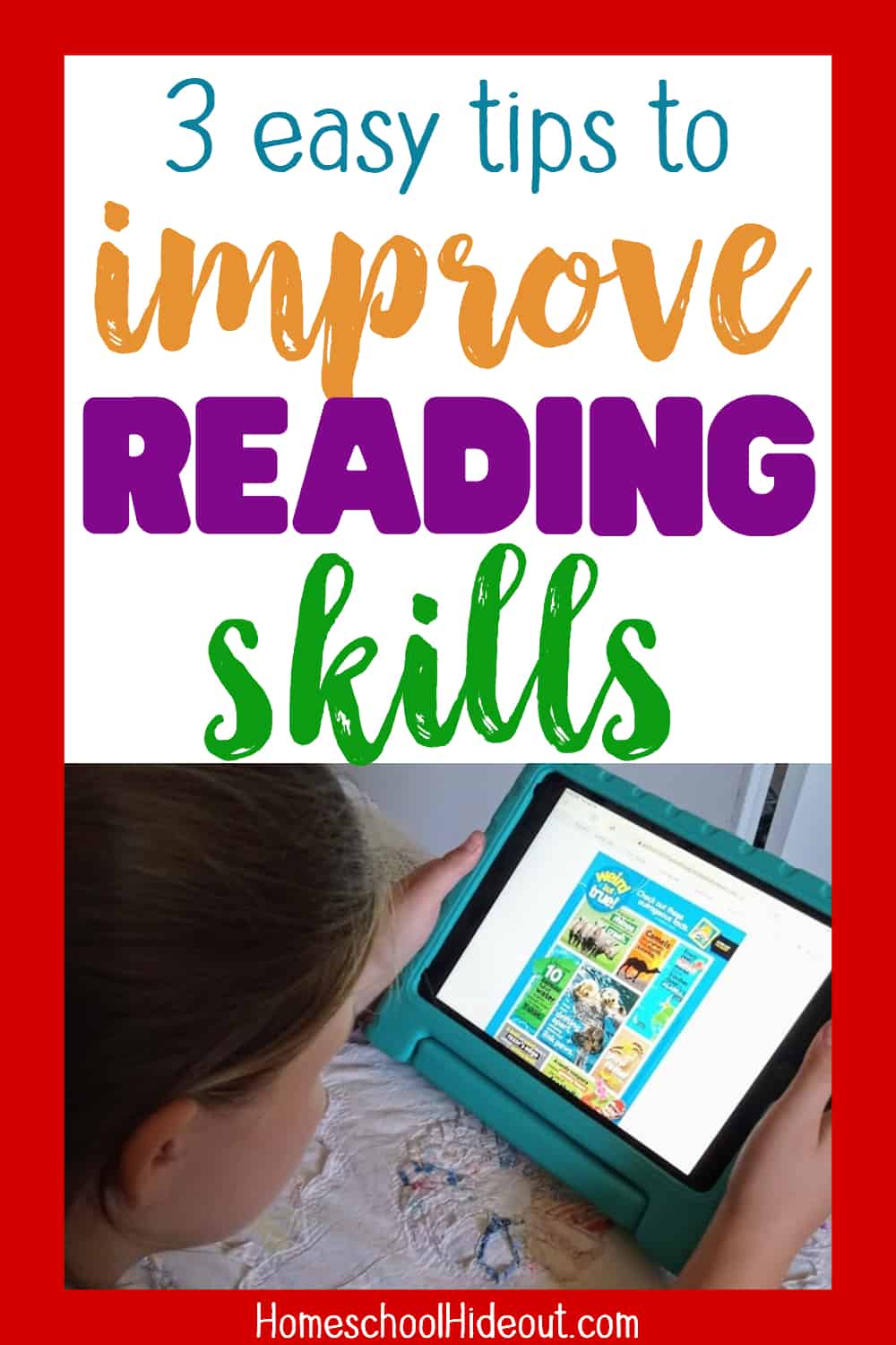 These easy ideas were perfect to improve reading skills, without a lot of effort!