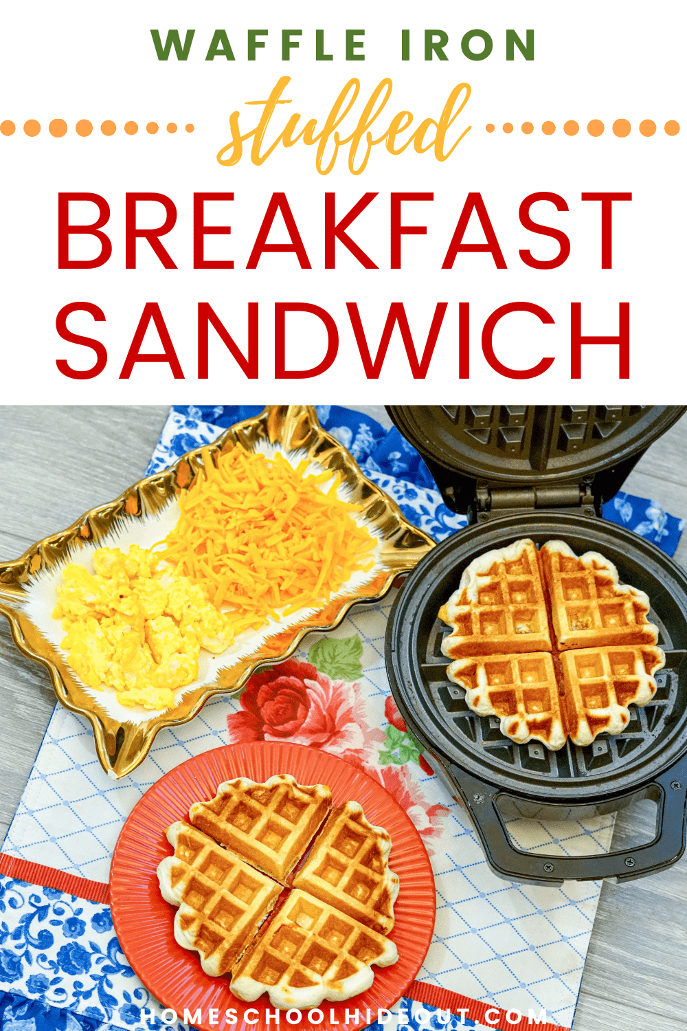 This stuffed breakfast sandwich just gave our mornings a new twist! Kids love them and I love how simple they are to whip up!