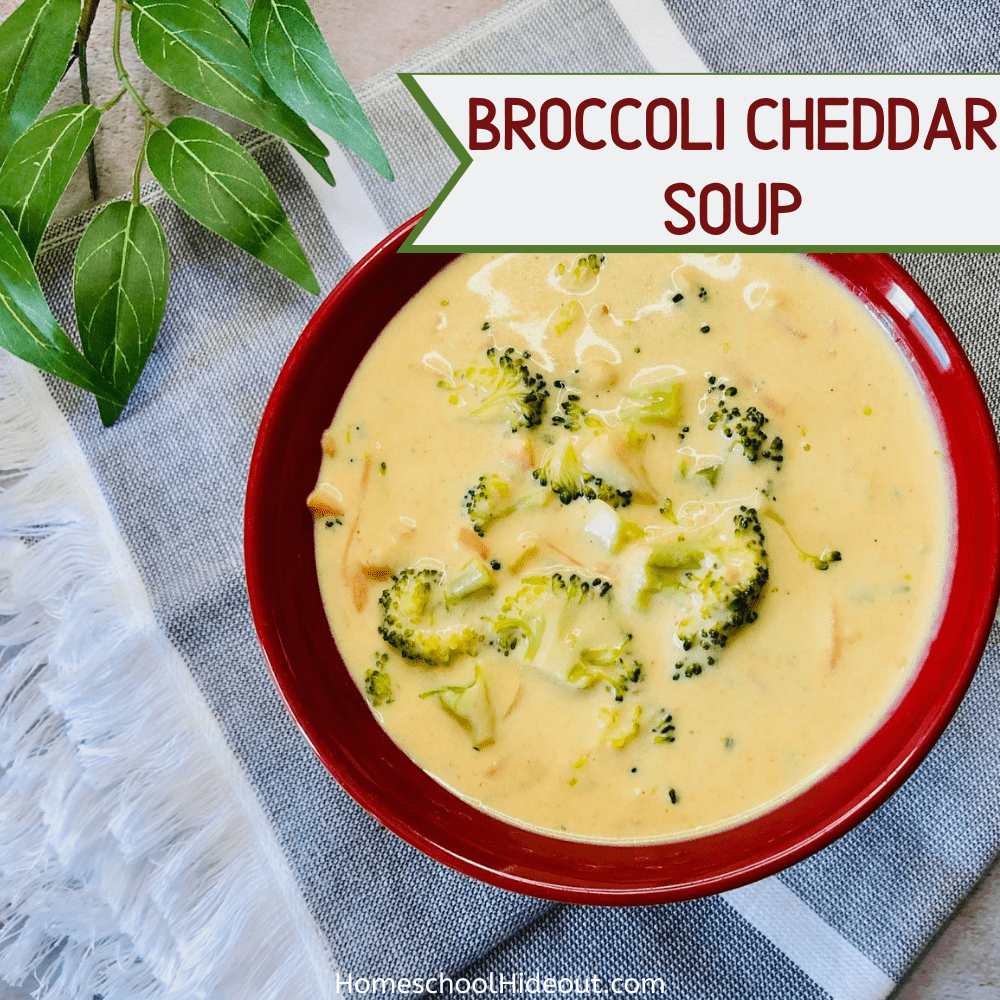 My whole family loves this easy broccoli cheddar soup and it is PERFECT for busy weeknights!