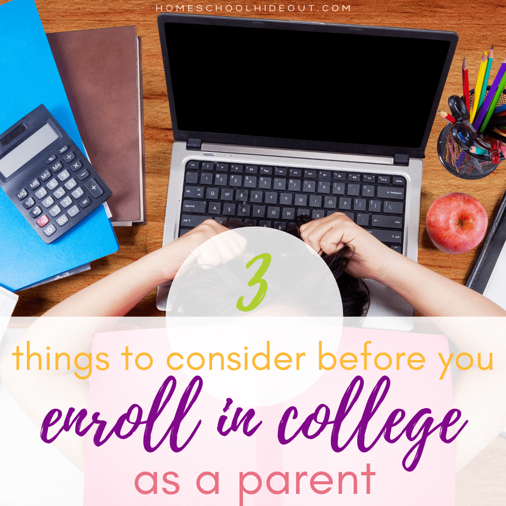 Enrolling in college as a parent definitely has a different set of roadblocks. I'm glad I read this before I jumped in, feet first!
