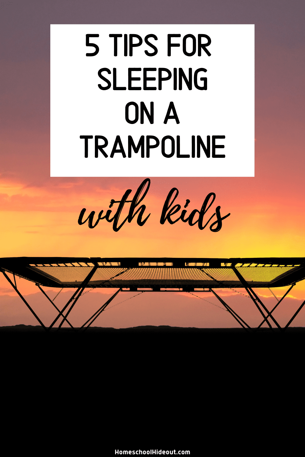 Sleeping on the trampoline is fun and FREE! Love these ideas, especially #4!