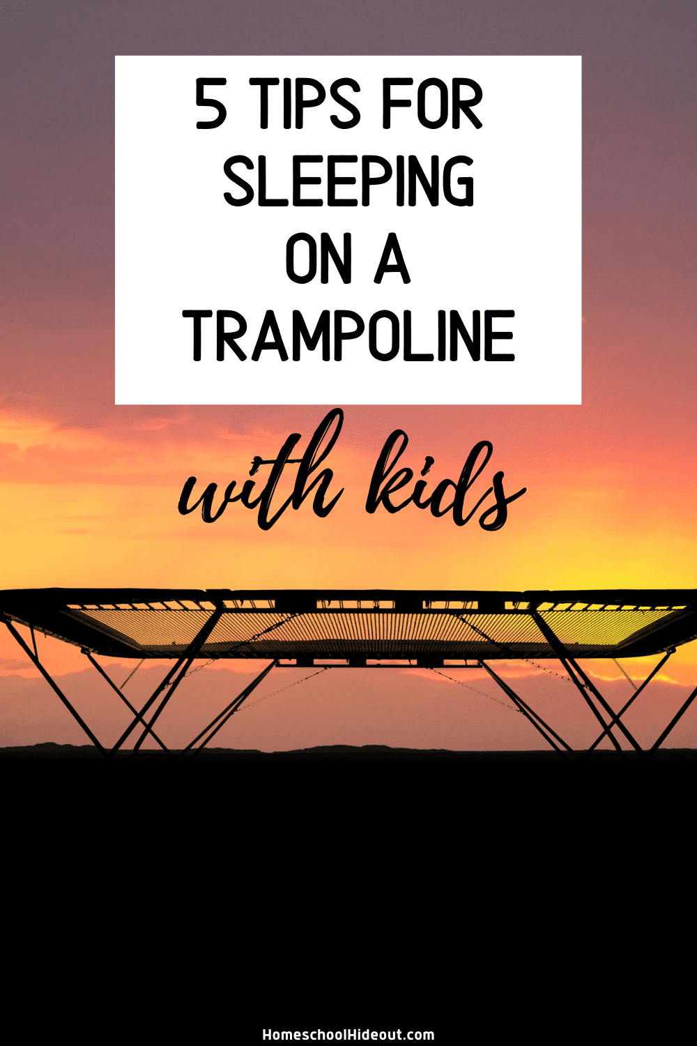 Sleeping On Trampoline Kids - Homeschool Hideout