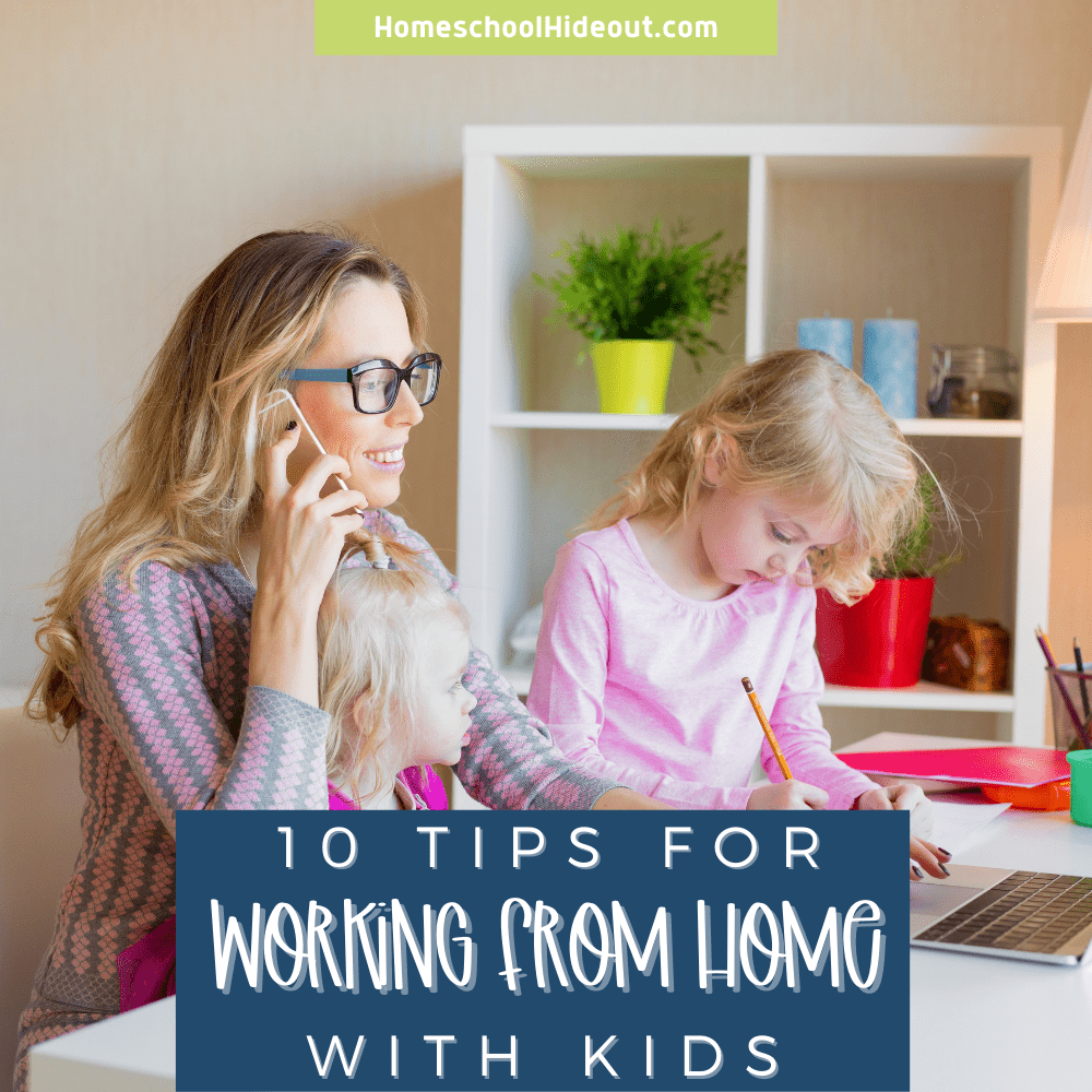 Working from home with kids is so dang stressful but these tips saved my sanity! Especially #6!