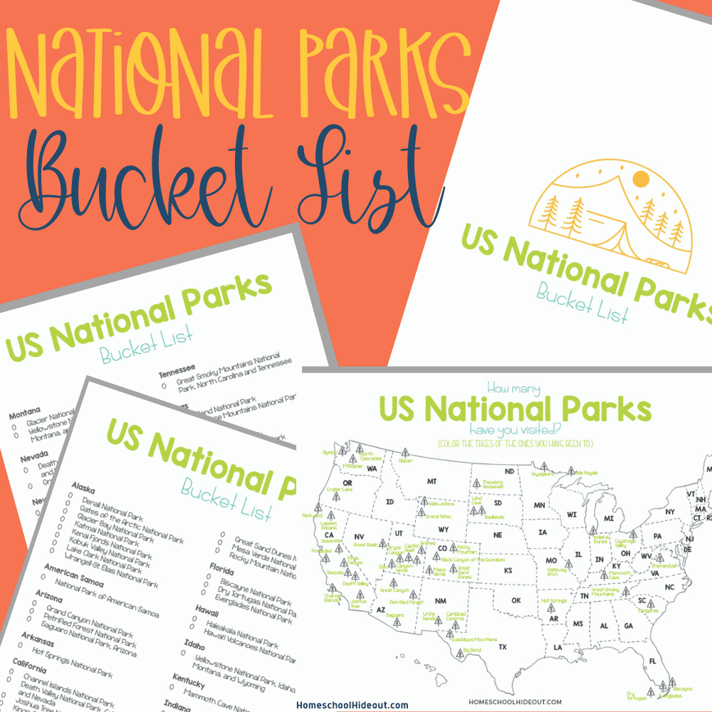 This list of National Parks to visit just made vacation planning SO MUCH EASIER! I love the checklist and visual map!