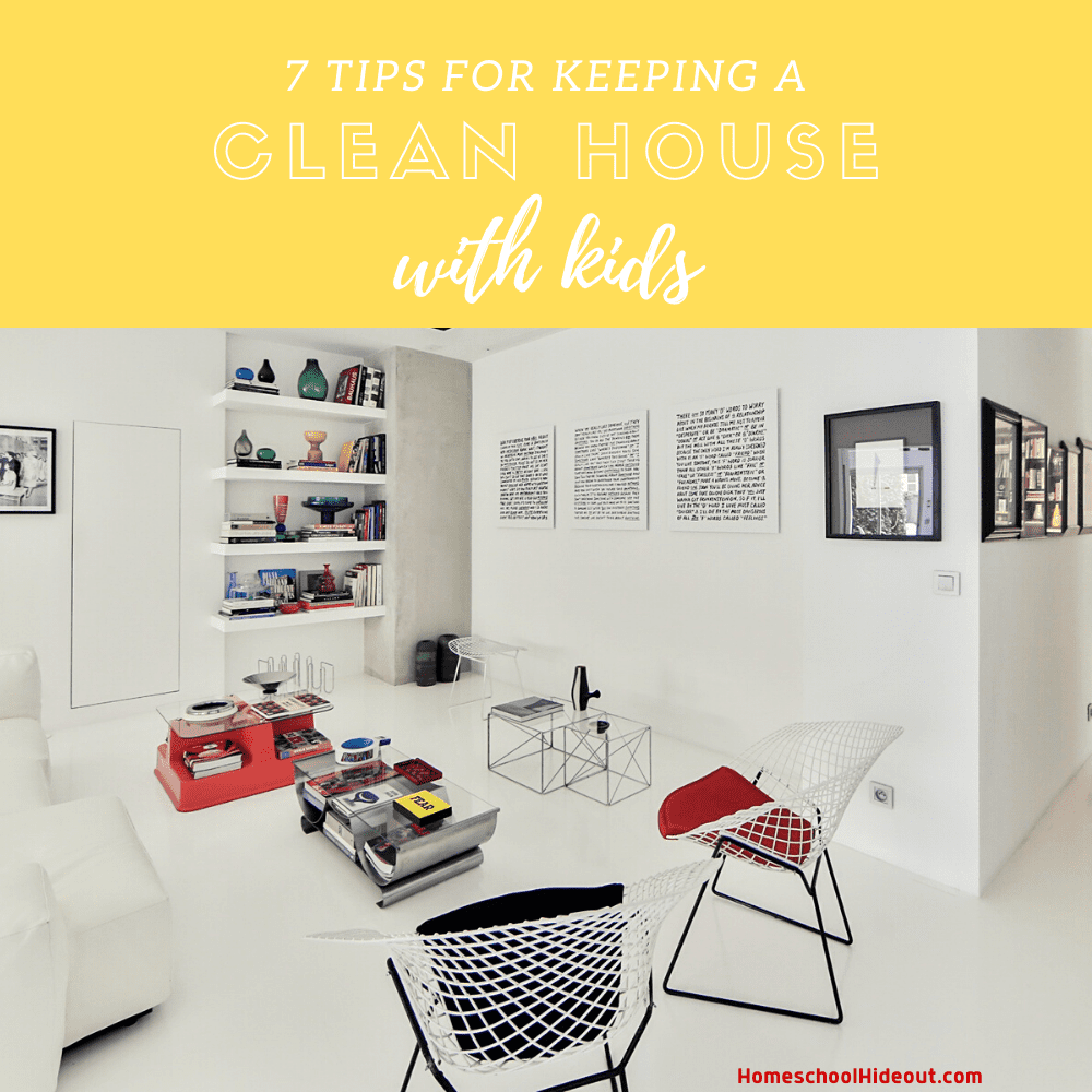 I love these ideas for keeping a clean house with kids! Because my girls are messy, messy!
