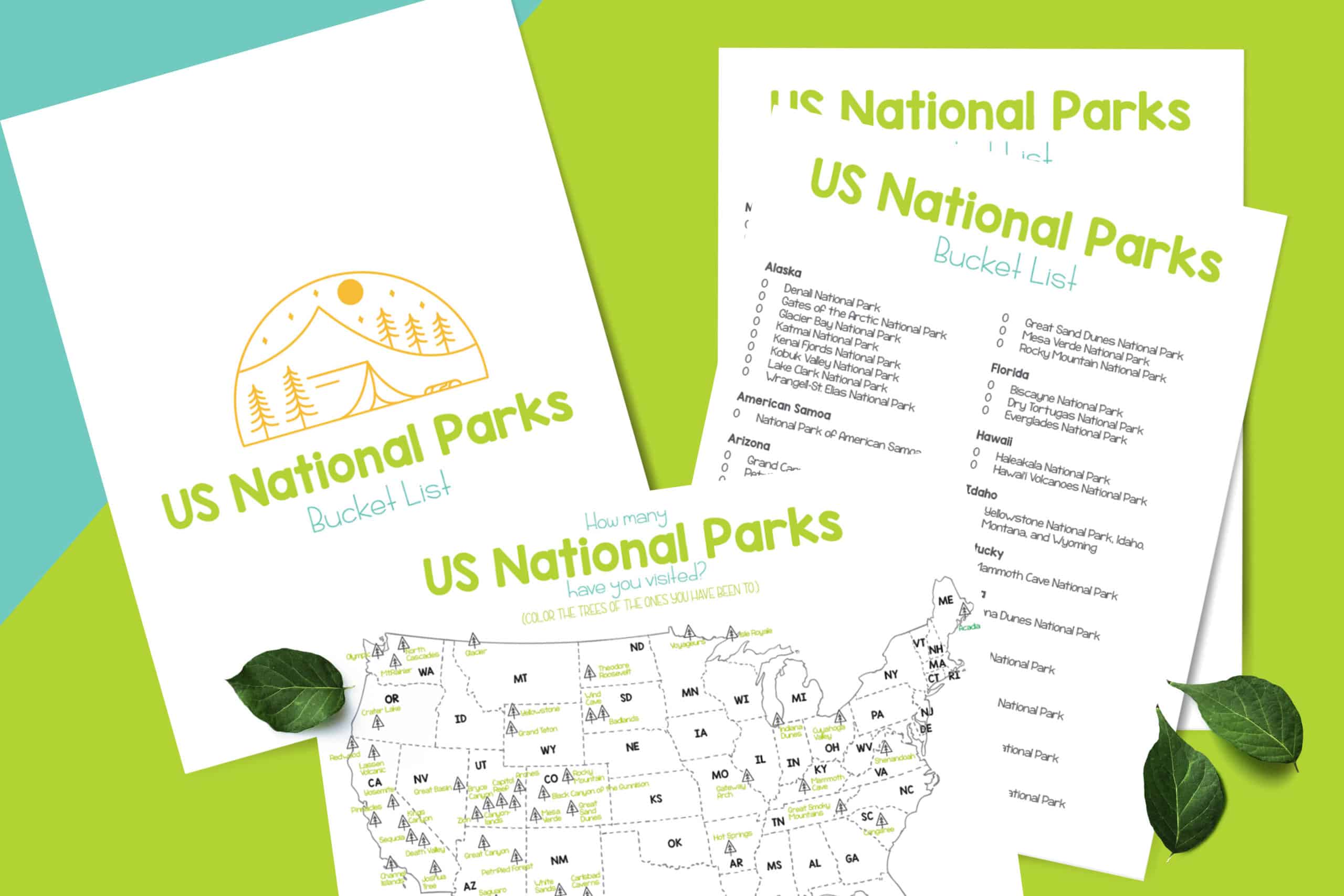 This list of National Parks to visit just made vacation planning SO MUCH EASIER! I love the checklist and visual map! 