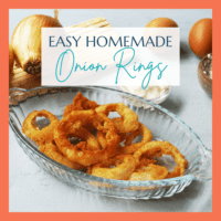 These easy homemade onion rings are SO GOOD! Crispy and delicious.