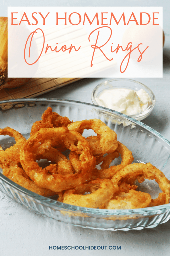 These easy homemade onion rings are SO GOOD! Crispy and delicious.