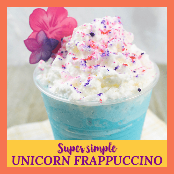 This unicorn frappuccino is exactly what every girl dreams about! Best of all, you probably already have all the ingredients you'll need. Yum, yum!