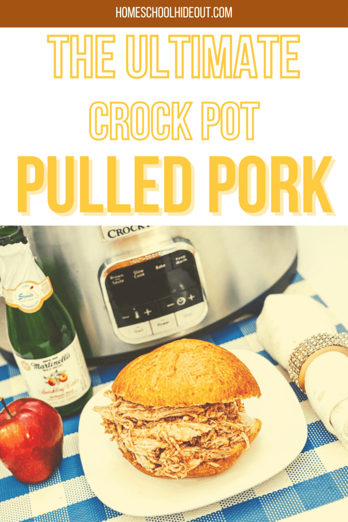 This crock pot cider pulled pork makes the best sandwiches ever!