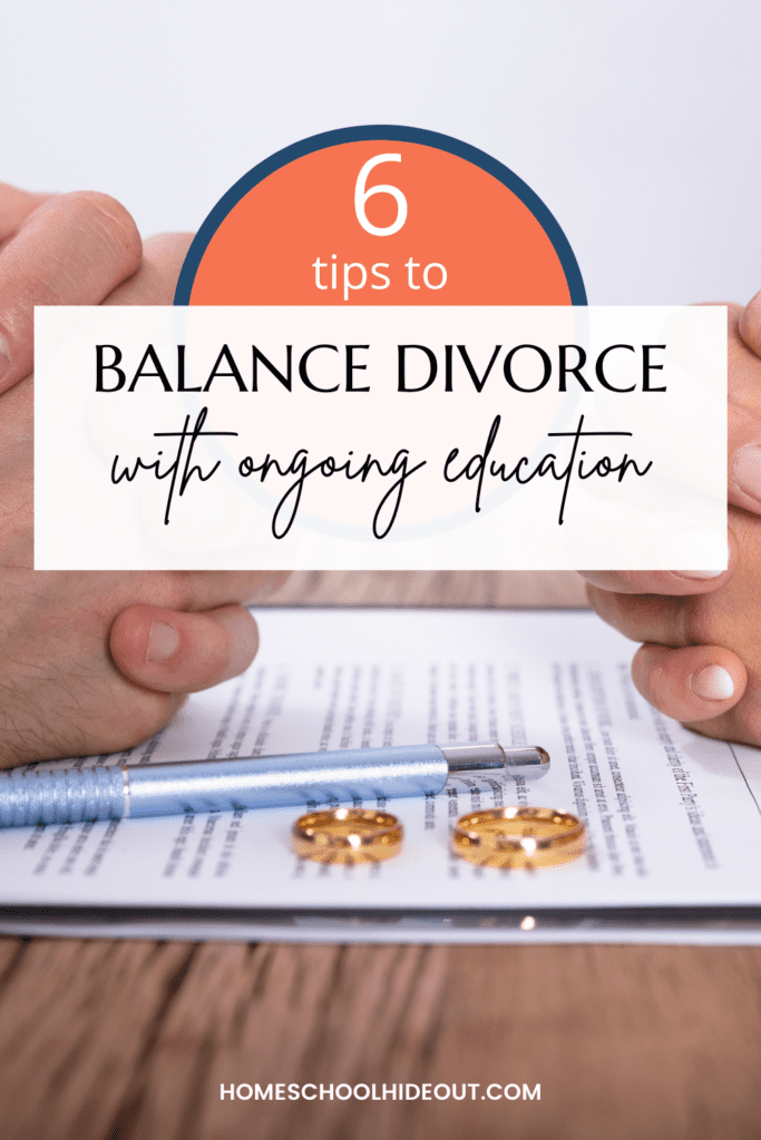 Balancing divorce with ongoing education doesn't have to be that hard! These tips were a lifesaver!