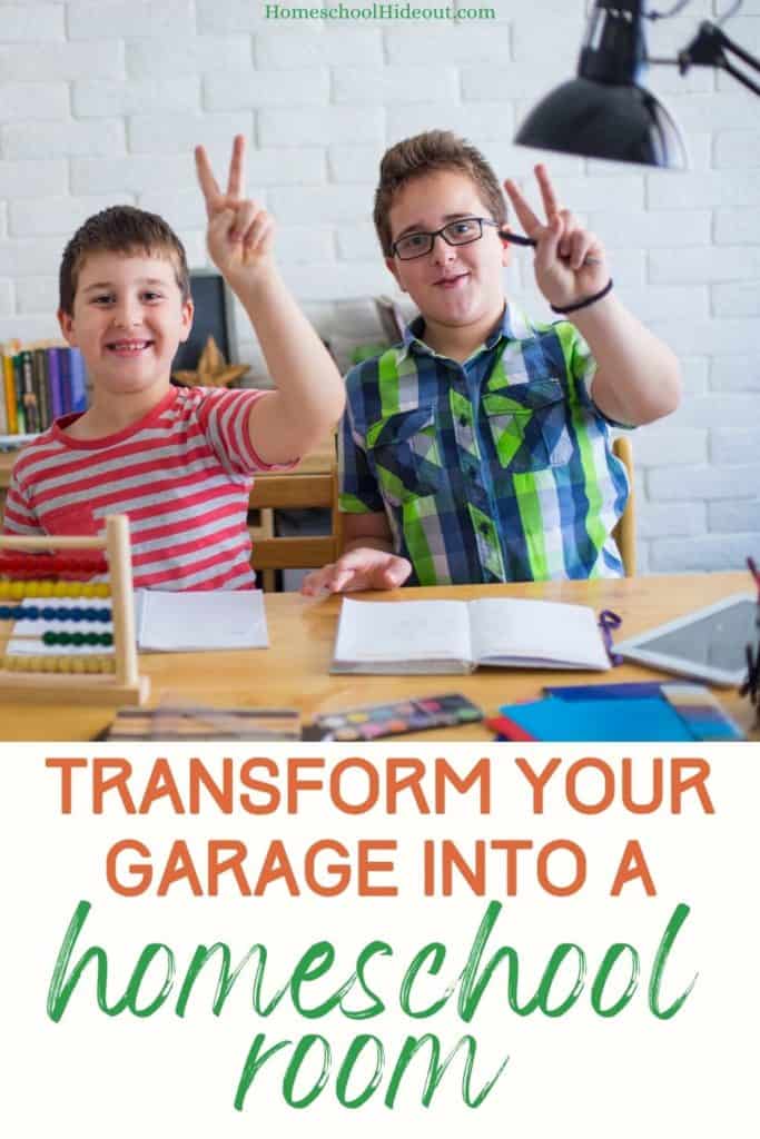 Love these tips for transforming the garage into a school room! We're SO doing this!