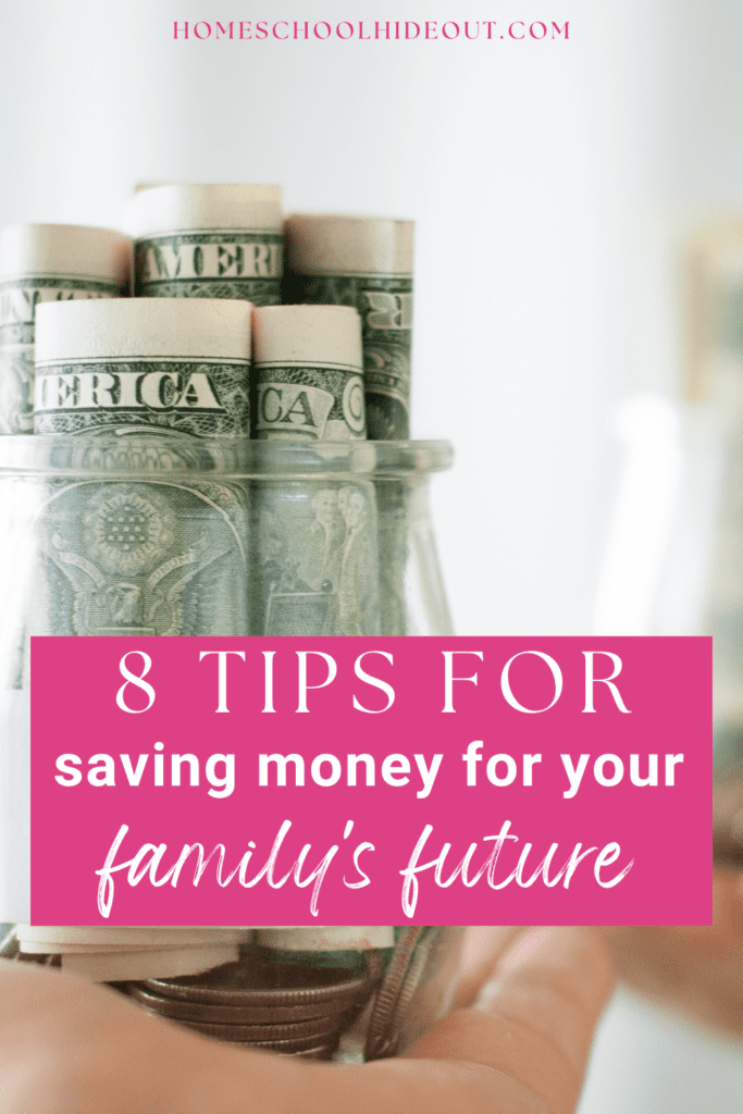 Love these tips for saving money for your family's future.