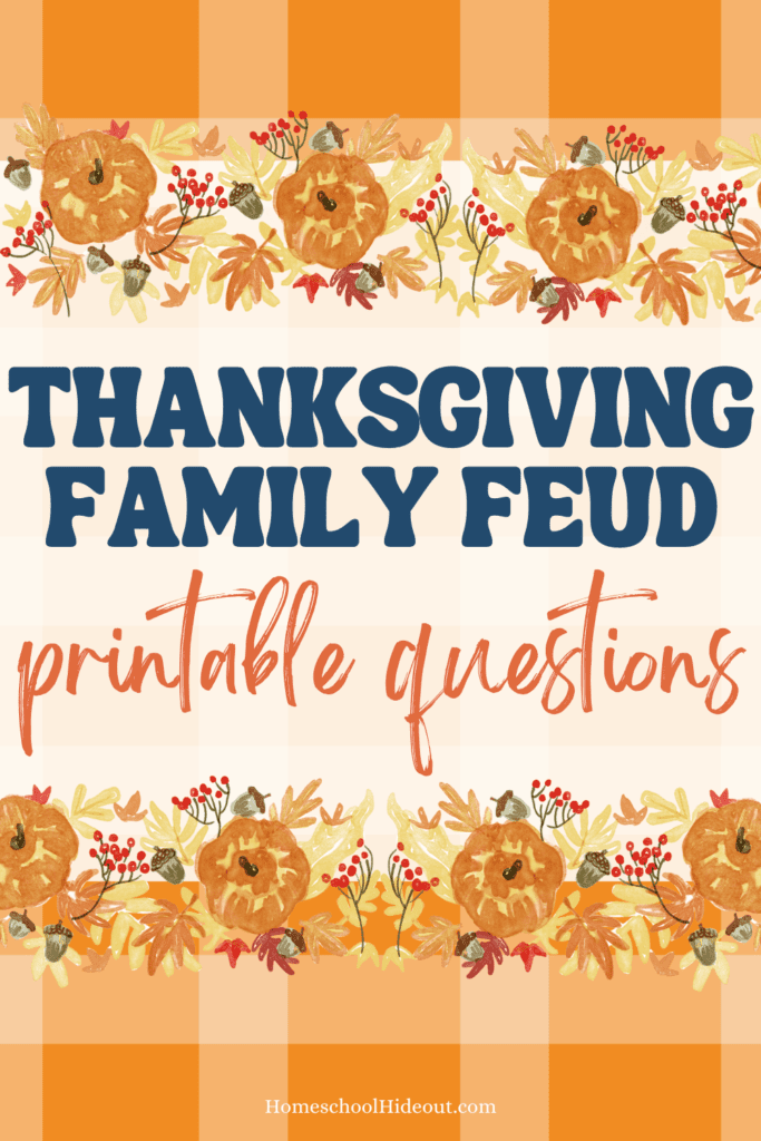 Thanksgiving Family Feud printable just made our day SO much more fun!