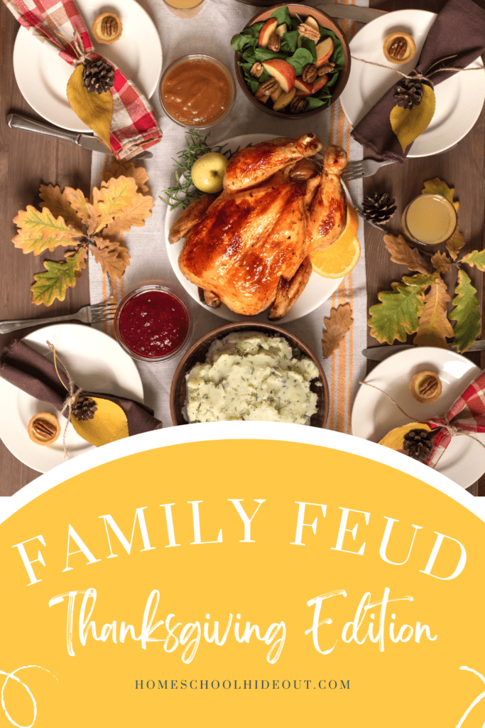 Thanksgiving Family Feud printable just made our day SO much more fun!