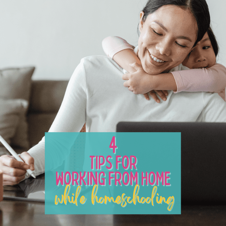 Love these tips for working from home while homeschooling!
