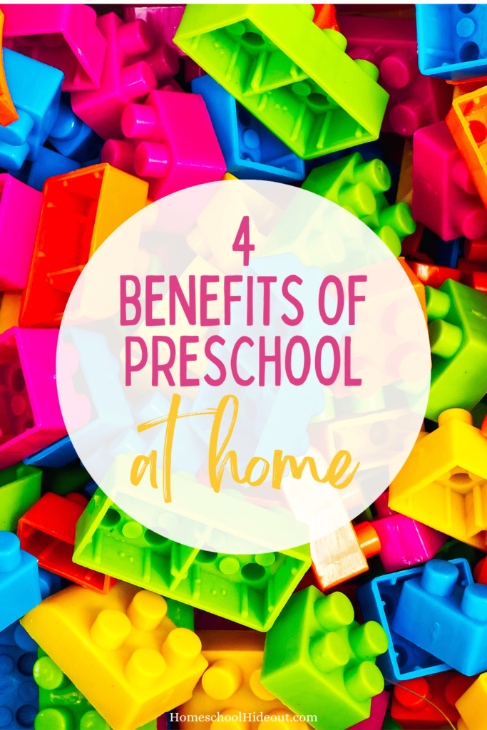 There are so many benefits of preschool at home but I love this list!