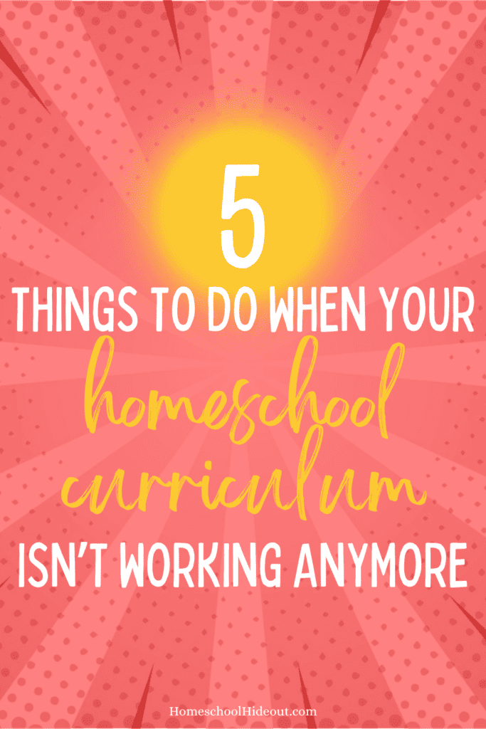 Love these ideas for what to do with a curriculum that doesn't work anymore!